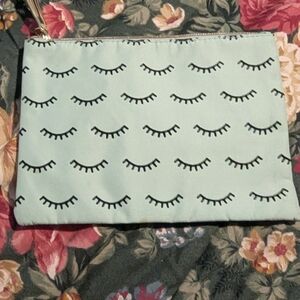 Mint Green Eyelash Print Pouch